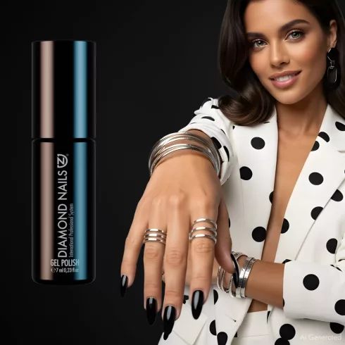 Gél Lakk - Fekete - DN004 - 7ml - Hema mentes