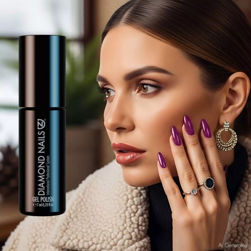 Gél Lakk - Sötét lila (metál) - DN139 - 7ml - Hema mentes