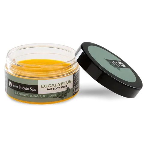 Bőrradír és testradír "Mentes" - Eukaliptusz és argán sóradír - 300g