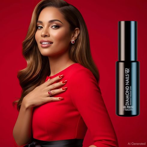 Gél Lakk - Tűzpiros - DN003 - 4ml - Hema mentes