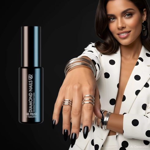 Gél Lakk - Fekete - DN004 - 4ml - Hema mentes