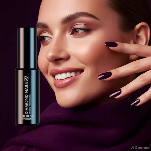 Gél Lakk - Sötét lila - DN200 - 4ml - Hema mentes