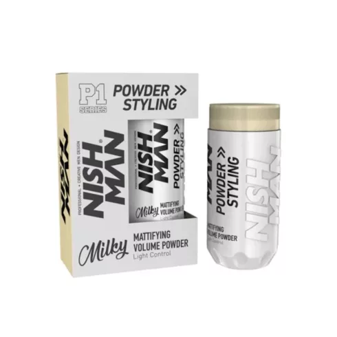 Nish Man Mattifying Volume Powder (P1 Milky) hajformázó por 20g