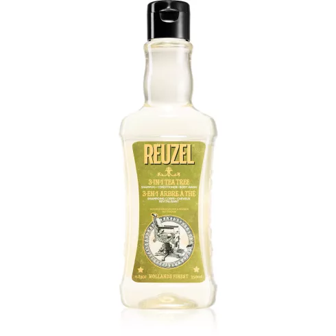 Reuzel 3 in 1 Tea Tree Shampoo – 3 az 1-ben sampon, kondicionáló és tusfürdő