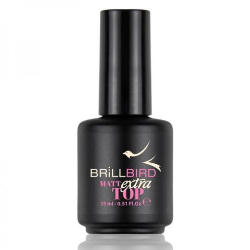 BrillBird Matt Extra Top - fixálásmentes univerzális matt fedőzselé 15 ml