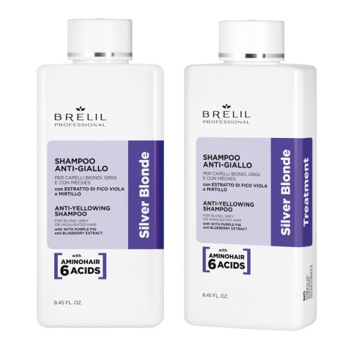 Amino Treatment Silver Blonde - Sárgulás elleni hamvasító sampon 250 ml