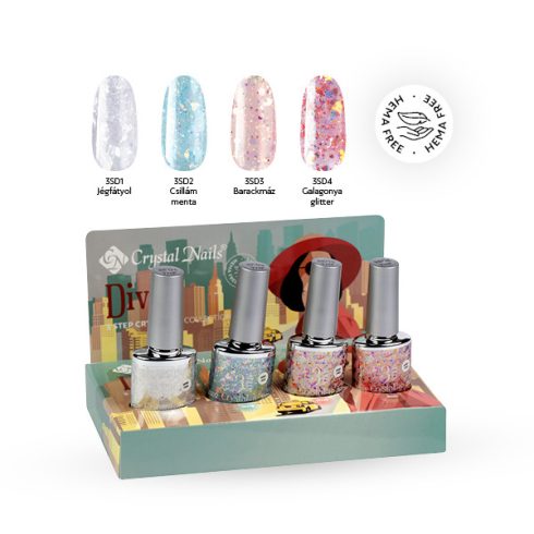 Diva 3STEP CrystaLac készlet (4x4ml) 