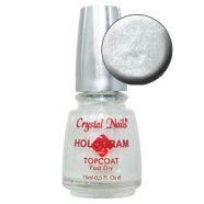   Hologram Topcoat - Hologramos fedőlakk - Gyöngyházfehér - 15 ml