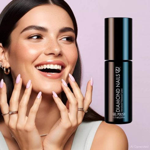 Gél Lakk - DN317 - Halvány Rózsaszín - 7ml - Hema mentes