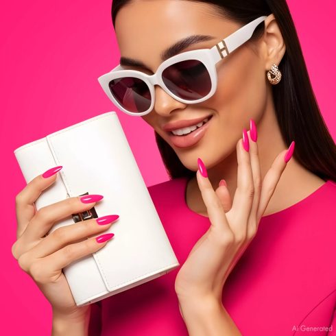 Gél Lakk - Blushing Pink (Sötét rózsaszín) - DN323 - 7ml - Hema mentes