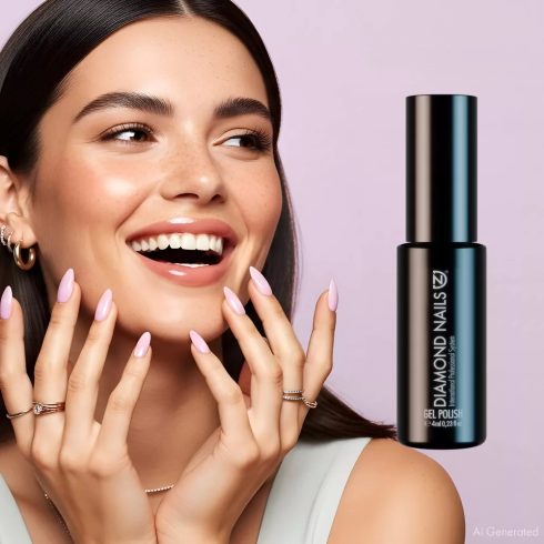 Gél Lakk - DN317 - Halvány Rózsaszín - 4ml - Hema mentes