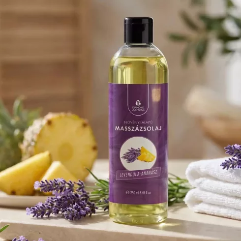 Masszázsolaj levendula–ananász illattal - 250ml – Relaxáló és Bőrápoló