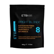   ETB Hair Professional Bright Blonde Szőkítőpor Keratinnal, 8 Szint Világosítással Kék 500 gr