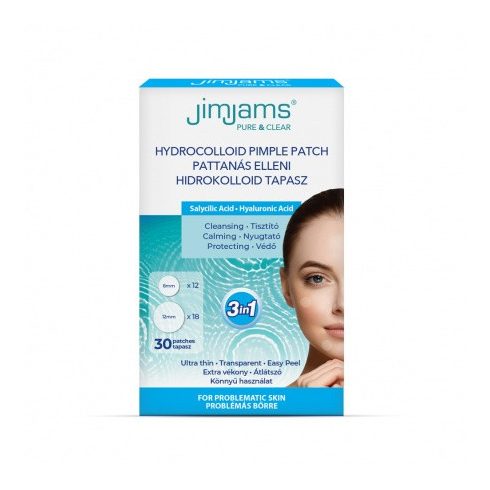 JimJams Pure & Clear Hidrokolloid pattanástapasz BHA + HA 30db