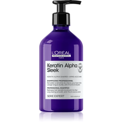 KERATIN ALPHA SLEEK sampon a sima megjelenésű frizuráért 500 ml