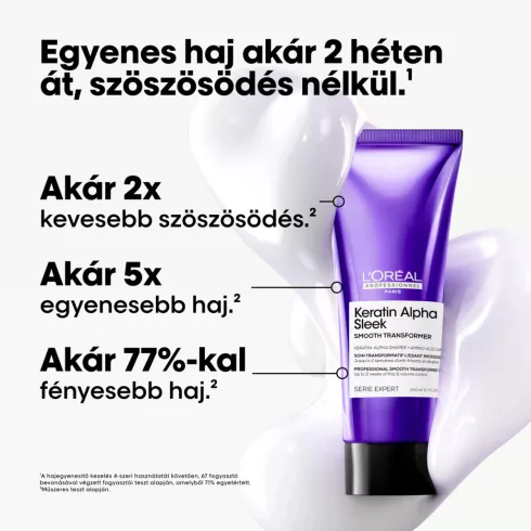 KERATIN ALPHA SLEEK hajkezelés a sima frizuráért 200 ml