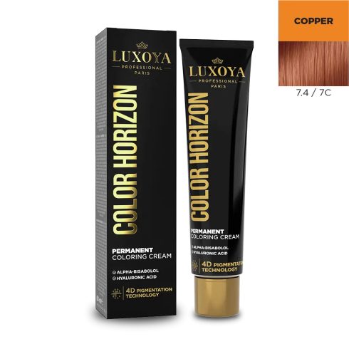 LUXOYA HAIR COLOR HORIZON - Ammóniás hajfesték 7.4/7C 60 ml