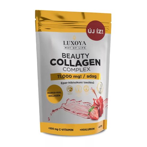 BEAUTY COLLAGEN COMPLEX 11.000 mg ÍZLETES KOLLAGÉN ITALPOR - Eper Hibiszkusz ízű - 300g 