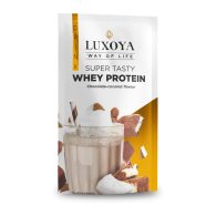   SUPER TASTY WHEY PROTEIN - PRÉMIUM TEJSAVÓ FEHÉRJE ITALPOR 30 g - Csokoládé-kókusz ízű - VALÓDI CSOKIDARABOKKAL ÉS KÓKUSZRESZELÉKKEL!