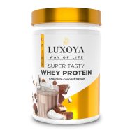   SUPER TASTY WHEY PROTEIN - PRÉMIUM TEJSAVÓ FEHÉRJE ITALPOR 450 g PET - Csokoládé-kókusz ízű - VALÓDI CSOKIDARABOKKAL ÉS KÓKUSZRESZELÉKKEL!