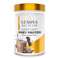   SUPER TASTY WHEY PROTEIN - PRÉMIUM TEJSAVÓ FEHÉRJE ITALPOR 450 g PET - Dupla csokoládé ízű - VALÓDI CSOKIDARABOKKAL!