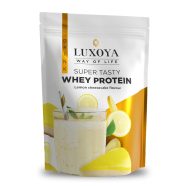  SUPER TASTY WHEY PROTEIN - PRÉMIUM TEJSAVÓ FEHÉRJE ITALPOR 450 g DOY - Citromos sajttorta ízű - VALÓDI CITROMHÉJ DARABOKKAL!