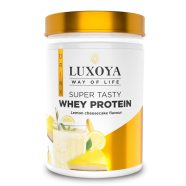   SUPER TASTY WHEY PROTEIN - PRÉMIUM TEJSAVÓ FEHÉRJE ITALPOR 450 g PET - Citromos sajttorta ízű - VALÓDI CITROMHÉJ DARABOKKAL!