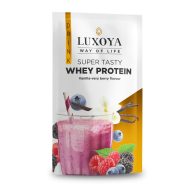   SUPER TASTY WHEY PROTEIN - PRÉMIUM TEJSAVÓ FEHÉRJE ITALPOR 30 g - Vanília-erdei gyümölcs ízű
