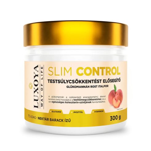 Slim Control - Testsúlycsökkentést elősegítő glükomannán rost italpor – Barack Nektár ízű - 300g