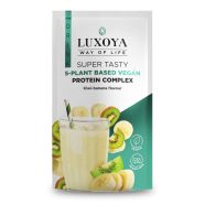   SUPER TASTY 5-PLANT BASED VEGAN PROTEIN COMPLEX - 5 FÉLE NÖVÉNYI FEHÉRJEFORRÁST TARTALMAZÓ VEGÁN FEHÉRJE ITALPOR 30 g - Kivi-banán ízű