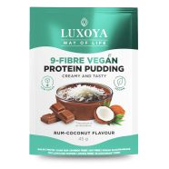   9-FIBRE VEGAN PROTEIN PUDDING - VEGÁN FEHÉRJÉT TARTALMAZÓ ROSTPUDING 9 FÉLE NÖVÉNYI ROSTTAL 45 g - Rumos-kókuszos csokoládé ízű