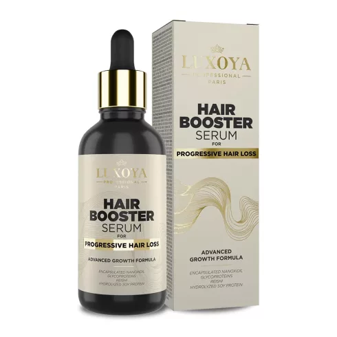 LUXOYA HAIR BOOSTER SERUM – FOR PROGRESSIVE HAIR LOSS - PROGRESSZÍV* HAJHULLÁS CSÖKKENÉST ÉS HAJNÖVEKEDÉST ELŐSEGÍTŐ SZÉRUM - 90ml