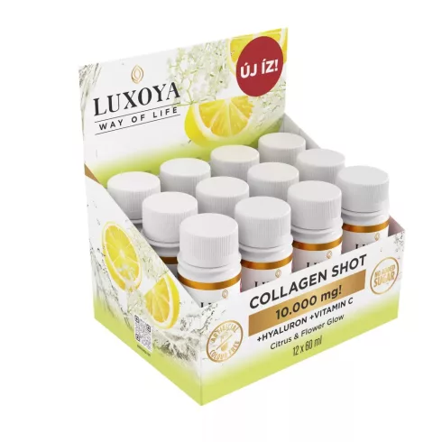 COLLAGEN SHOT 10.000 mg FOLYÉKONY KOLLAGÉN 12x60 ml gyűjtődoboz - Citrom-bodza ízű