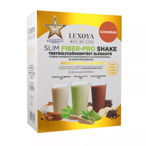 Slim Fiber-Pro Shake mix - 3x2x35g Testsúlycsökkentést elősegítő étrend-kiegészítő rostkomplex glükomannánnal és édesítőszerekkel