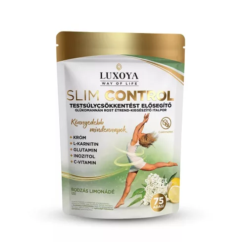 Slim Control – Testsúlycsökkentést támogató glükomannán rost italpor – Bodzás limonádé íz – 300 g