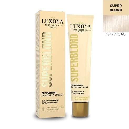 LUXOYA HAIR SUPERBLOND - Extra világosító ammóniás hajfesték 15.17/15AG 60ml